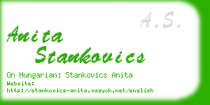 anita stankovics business card